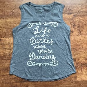 Tek Gear drytek gray tank size Large dance tank